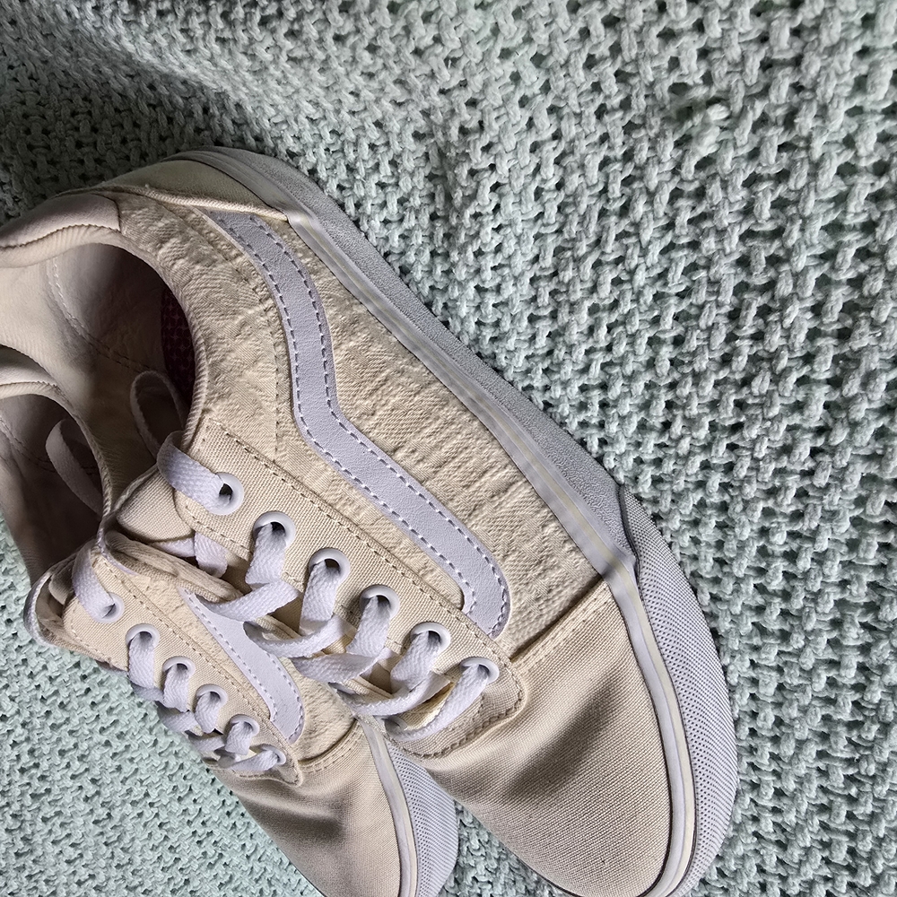 Women's Cream Canvas Sneakers